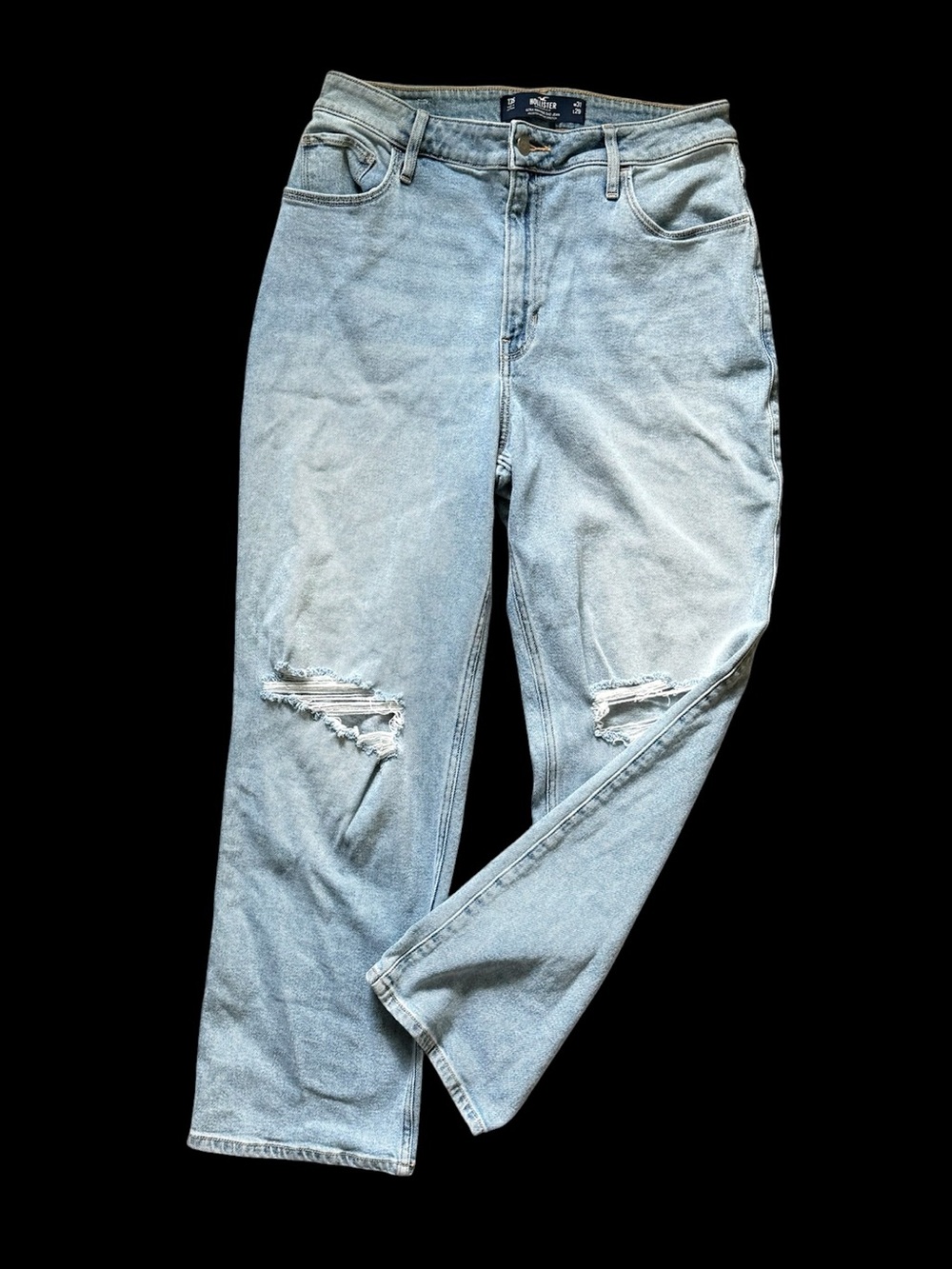 Hollister Ultra High-Rise Dad Jeans Vintage Stretch Light Wash 31 - 13S